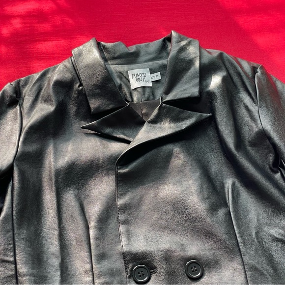 Princess Polly Ellen Faux Leather Blazer - Picture 3 of 10